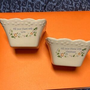 Decorative Ceramic Planters with Floral Design